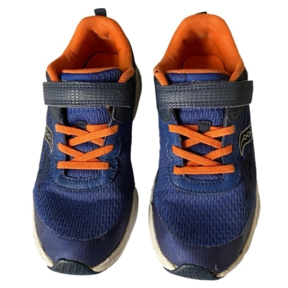 SAUCONY Kids Unisex Wind A/C Sneaker Blue/Orange Size Little Kids 2.5W
